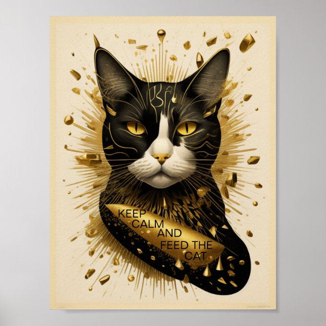 Ceep calm and feed the cat Art Poster (Front)
