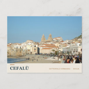 Cefalù Cathedral from the Lungomare Postcard