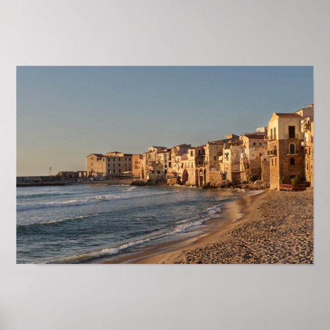 Cefalu, seaside town in Sicily Poster (Front)