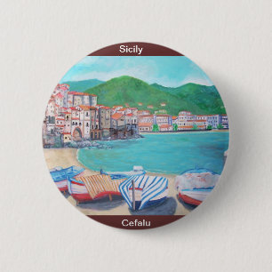 Cefalu, Sicily Button