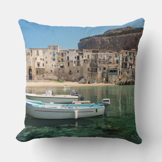 Cefalu town in Sicily Cushion (Front)