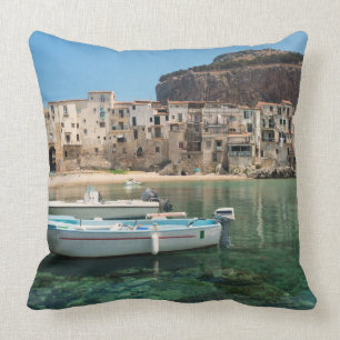 Cefalu town in Sicily Cushion