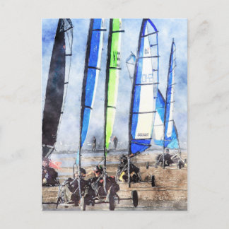 Cefn Sidan Blokart Racing Competition Postcard