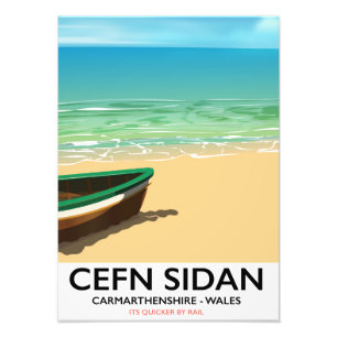 Cefn Sidan, Carmarthenshire wales vintage railways Photo Print