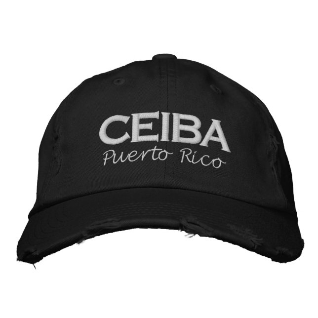 Ceiba Puerto Rico Embroidered Baseball Cap (Front)