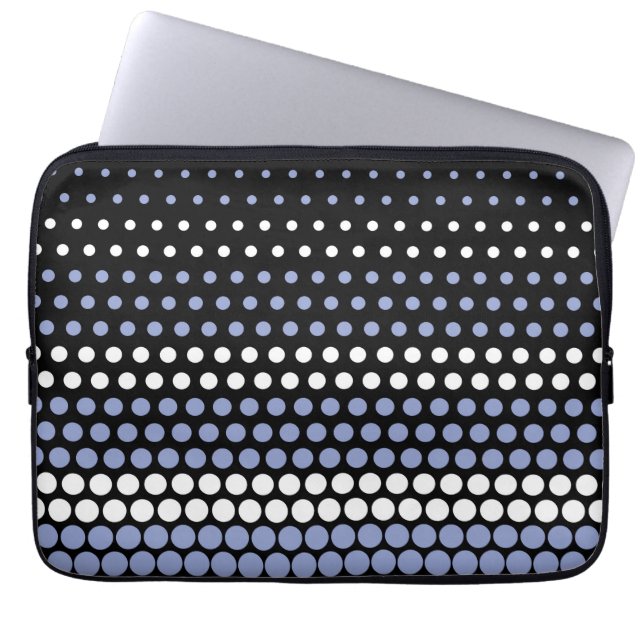 Ceil and White Polka Dot Laptop Sleeve (Front)