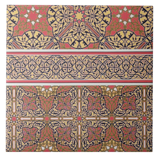 Ceiling arabesques from the Mosque of El-Bordeyny, Tile (Front)