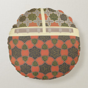 Ceiling decoration from the house of Beyt El-Tchel Round Cushion