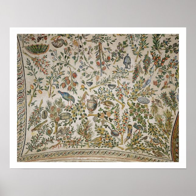 Ceiling decoration with flowers and birds (mosaic) (Front)