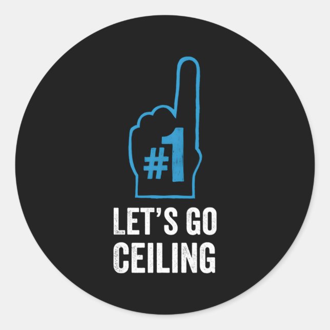 Ceiling Fan Halloween Pun Last Minute Lazy Classic Round Sticker (Front)