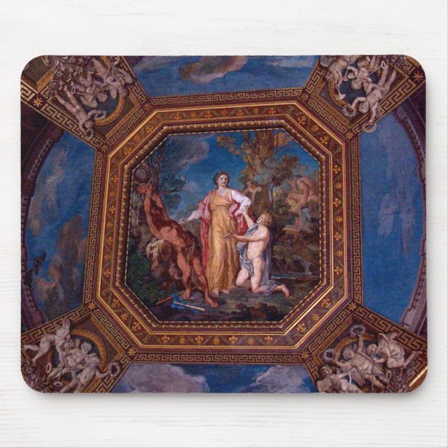 Ceiling in the Vatican in Rome, Italy Mouse Mat (Front)