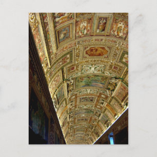 Ceiling in Vatican Museum, Rome Italy Postcard
