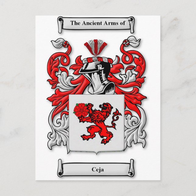 Ceja Coat of Arms Postcard (Front)