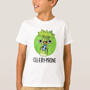 Cel-lery Phone Funny Celery Veggie Pun T-Shirt