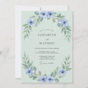 Celadon Airy Summer Wedding Invitation