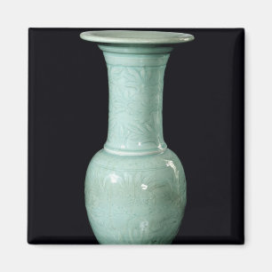 Celadon glazed vase, Yuan Dynasty Magnet