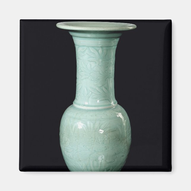 Celadon glazed vase, Yuan Dynasty Magnet (Front)