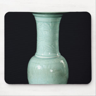 Celadon glazed vase, Yuan Dynasty Mouse Mat