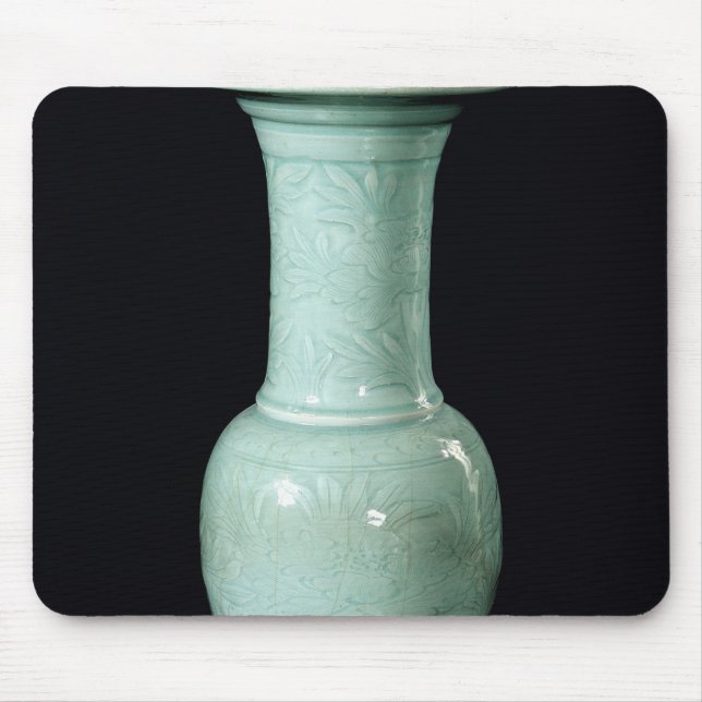 Celadon glazed vase, Yuan Dynasty Mouse Mat (Front)