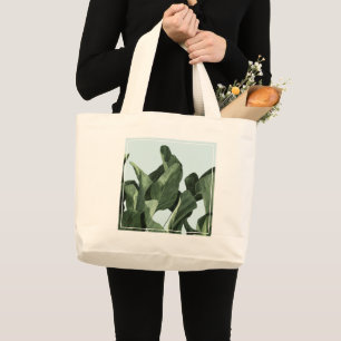 Celadon Palms Large Tote Bag