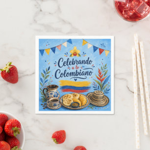 Celebrando a lo Colombiano Party Napkin