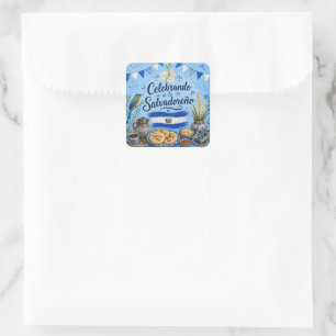 Celebrando a lo Salvadoreño El Salvador Square Sticker