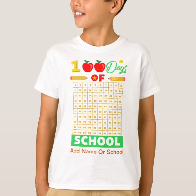 Celebrate 100 Days of School with a Fun Counting T-Shirt (Front)