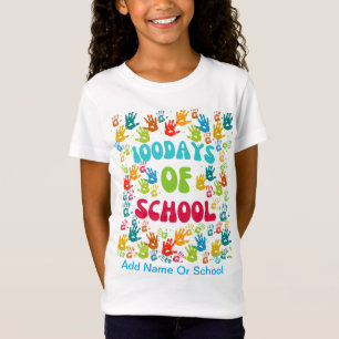 Celebrate 100 Days of School with a Fun Hand Print T-Shirt