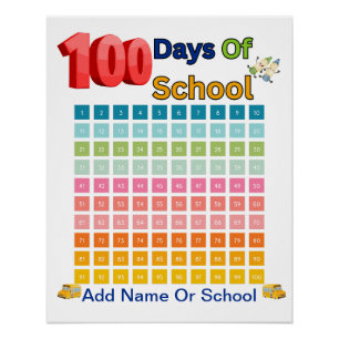 Celebrate 100 Days with Counting Poster