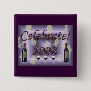 Celebrate 2008! 15 cm square badge
