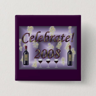 Celebrate 2008! 15 cm square badge