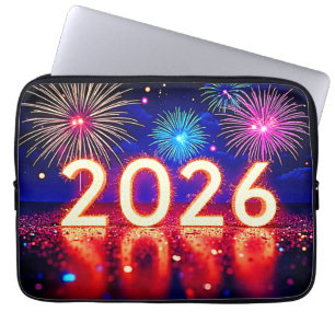 Celebrate 2026: Bright Future Spark Design Laptop Sleeve