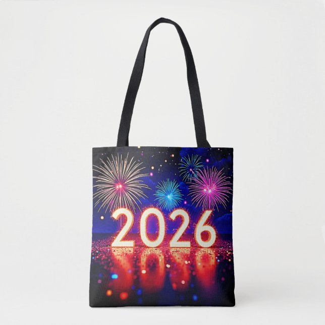 Celebrate 2026: Bright Future Spark Design  Tote Bag (Front)