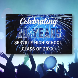 Celebrate 20 Years! Blue Class Reunion banner