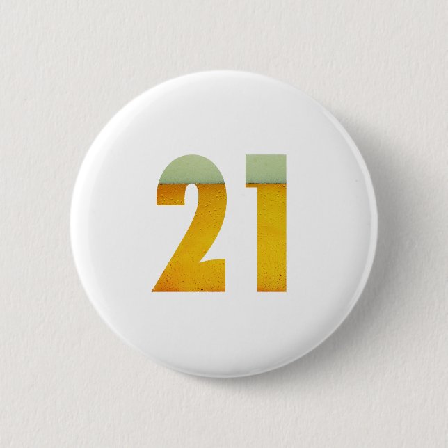 Celebrate 21st Birthday 6 Cm Round Badge (Front)