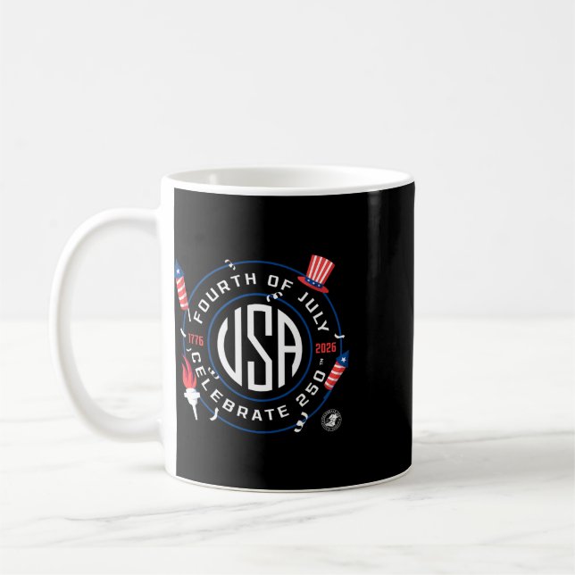 Celebrate 250-4th July  Coffee Mug (Left)