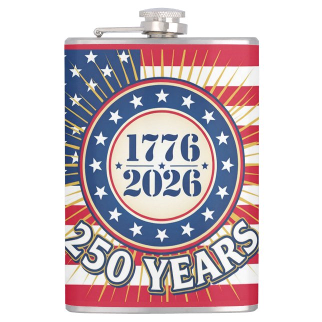 Celebrate 250 Years Hip Flask (Front)