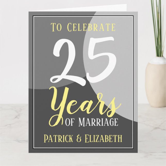 Celebrate 25 Years of Marriage Card (Front)