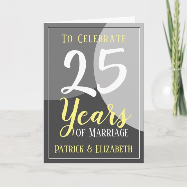 Celebrate 25 Years of Marriage Card (Front)