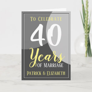 Celebrate 40 Years of Marriage Card