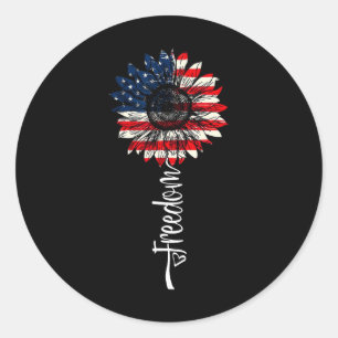 Celebrate 4th July Independence Day American Flag Classic Round Sticker