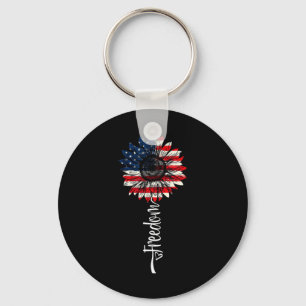 Celebrate 4th July Independence Day American Flag Key Ring