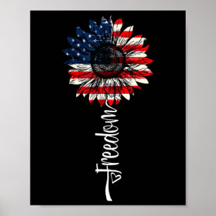 Celebrate 4th July Independence Day American Flag  Poster