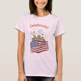 Celebrate 4th of July FIreworks over the City Tees