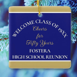Celebrate! 50th Class Reunion  Ceramic Ornament