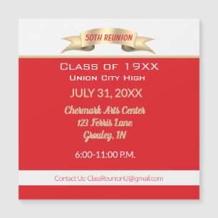 Celebrate! 50th Class Reunion magnetic Invitation
