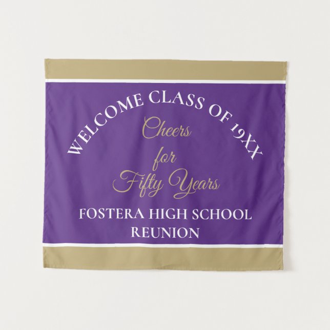 Celebrate! 50th Class Reunion party Tapestry (Front (Horizontal))