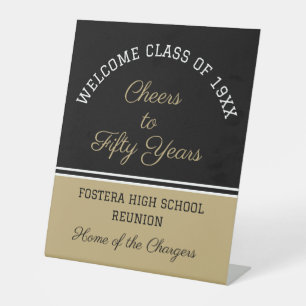 Celebrate! 50th Class Reunion Pedestal Sign