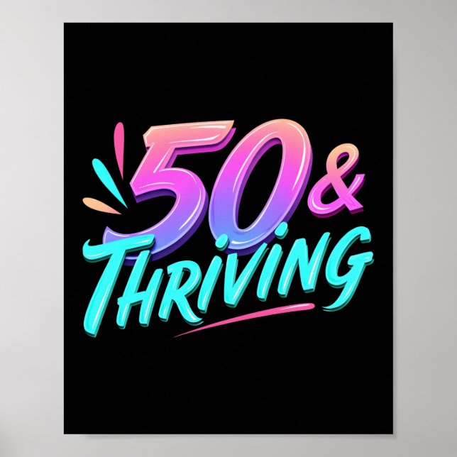 Celebrate 50th & Thriving Birthday Poster (Front)