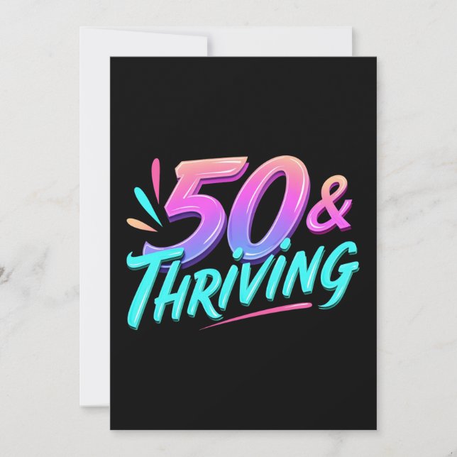 Celebrate 50th & Thriving Birthday Save The Date (Front)